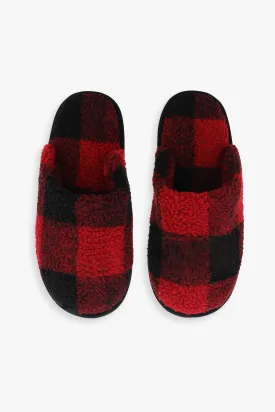 Buffalo Plaid Ladies Cabin Slippers