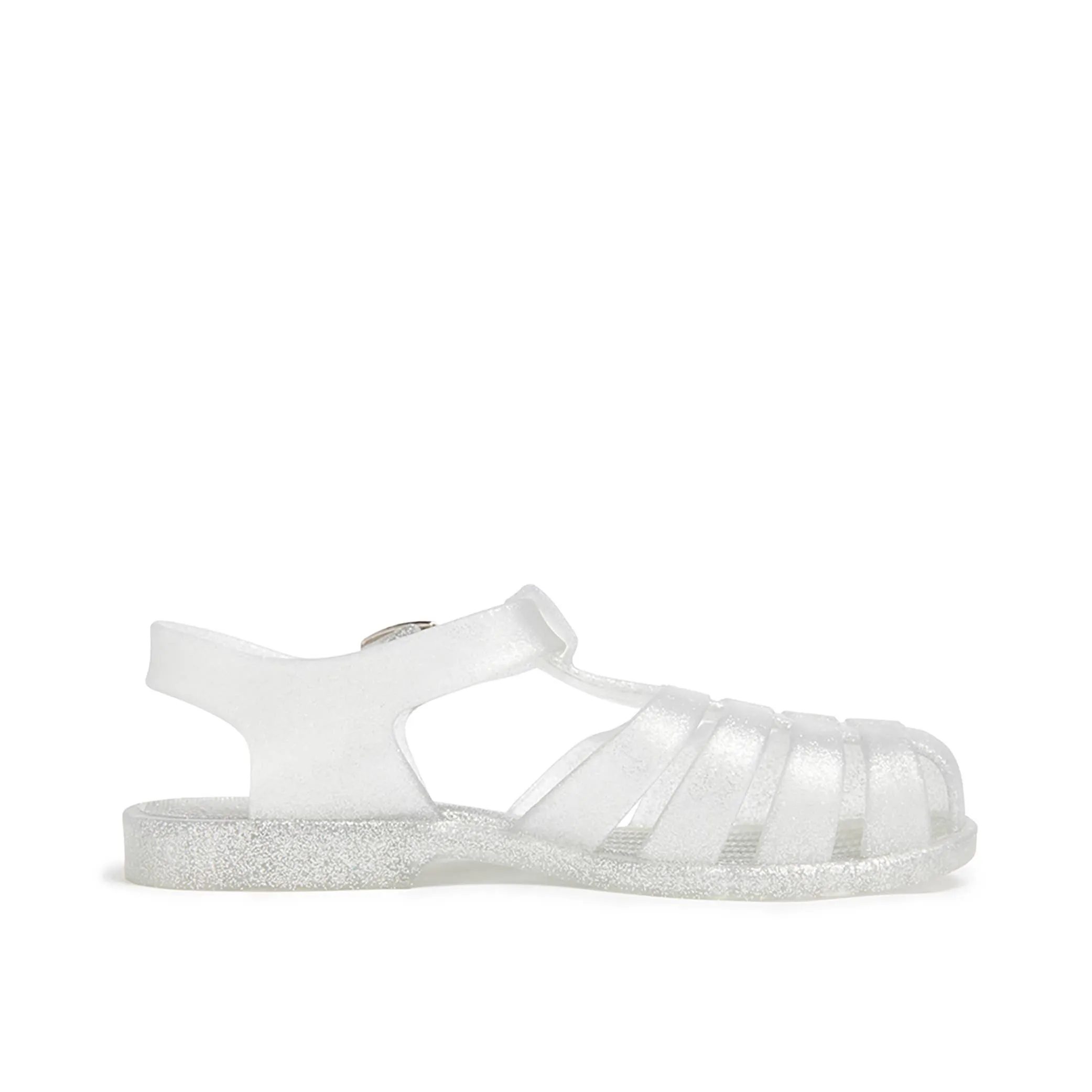 Clear Glitter Jelly Sandals