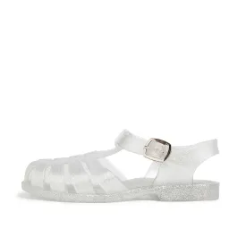 Clear Glitter Jelly Sandals