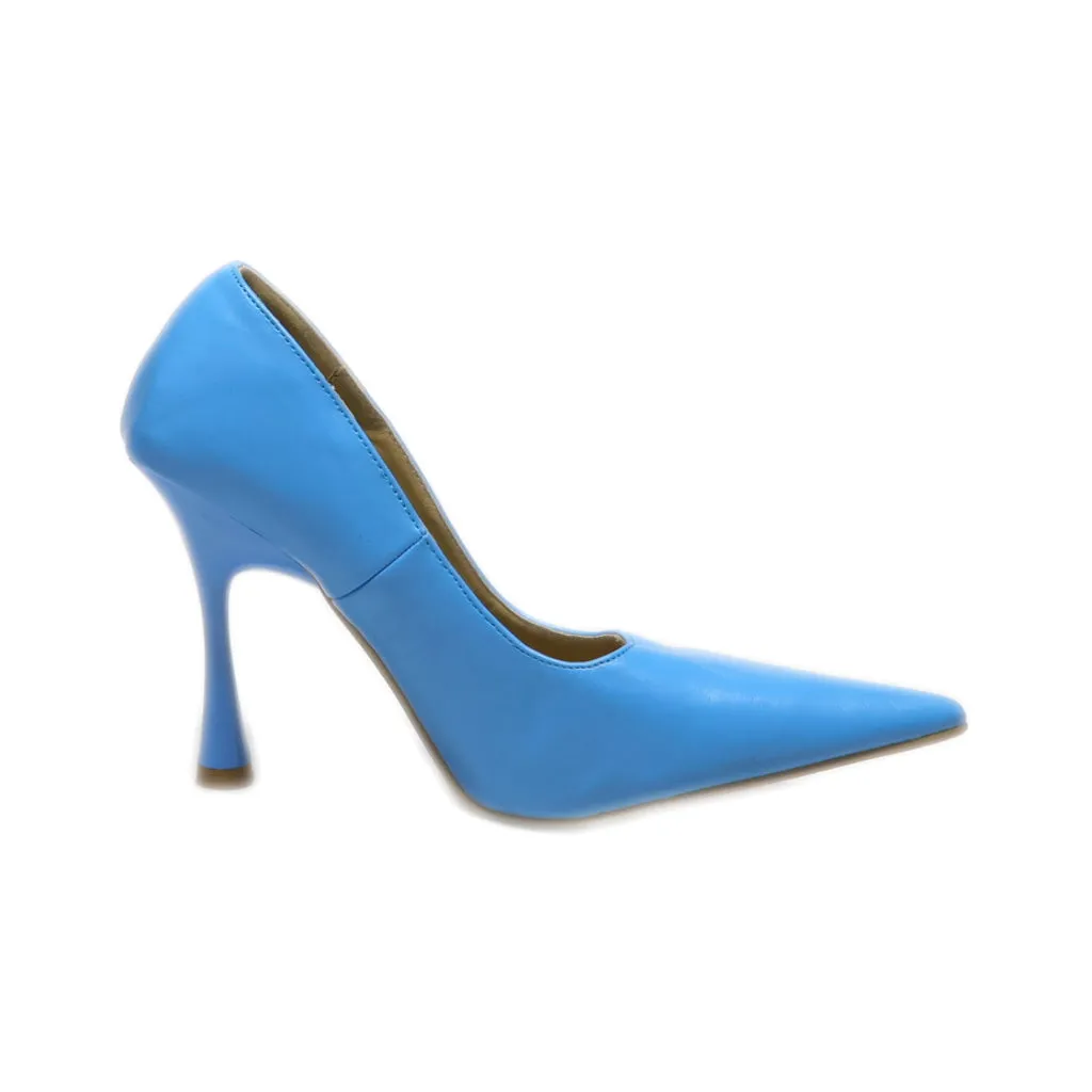 Ego Kitten Heels Leather Blue Colour For Women