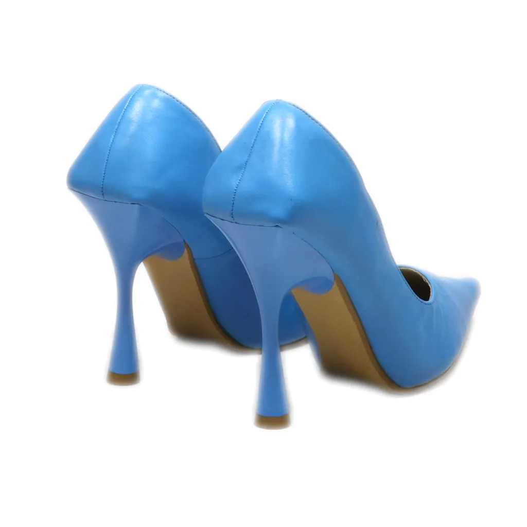 Ego Kitten Heels Leather Blue Colour For Women
