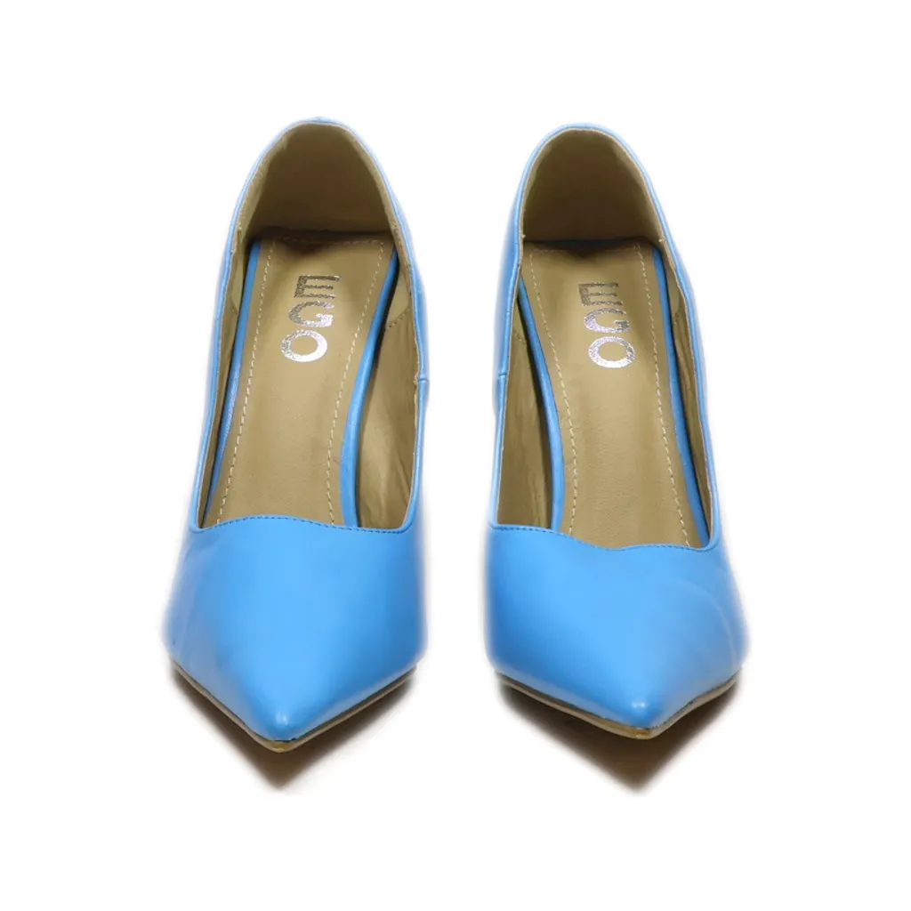 Ego Kitten Heels Leather Blue Colour For Women
