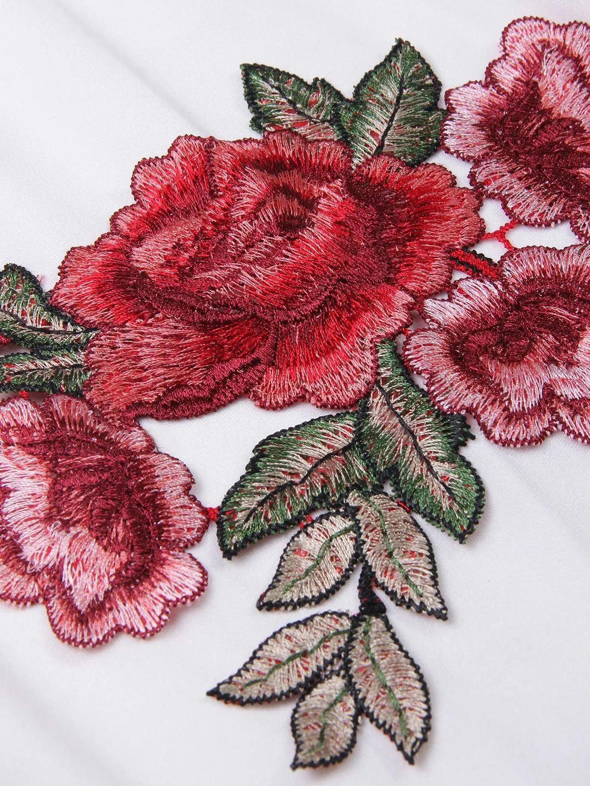 Embroidered Off The Shoulder Mini Dress