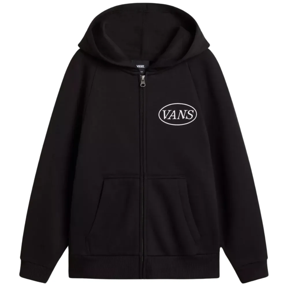 Kids Damask Zip Hoodie Black