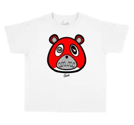 Kids - Fire Red 4 ST Bear Shirt