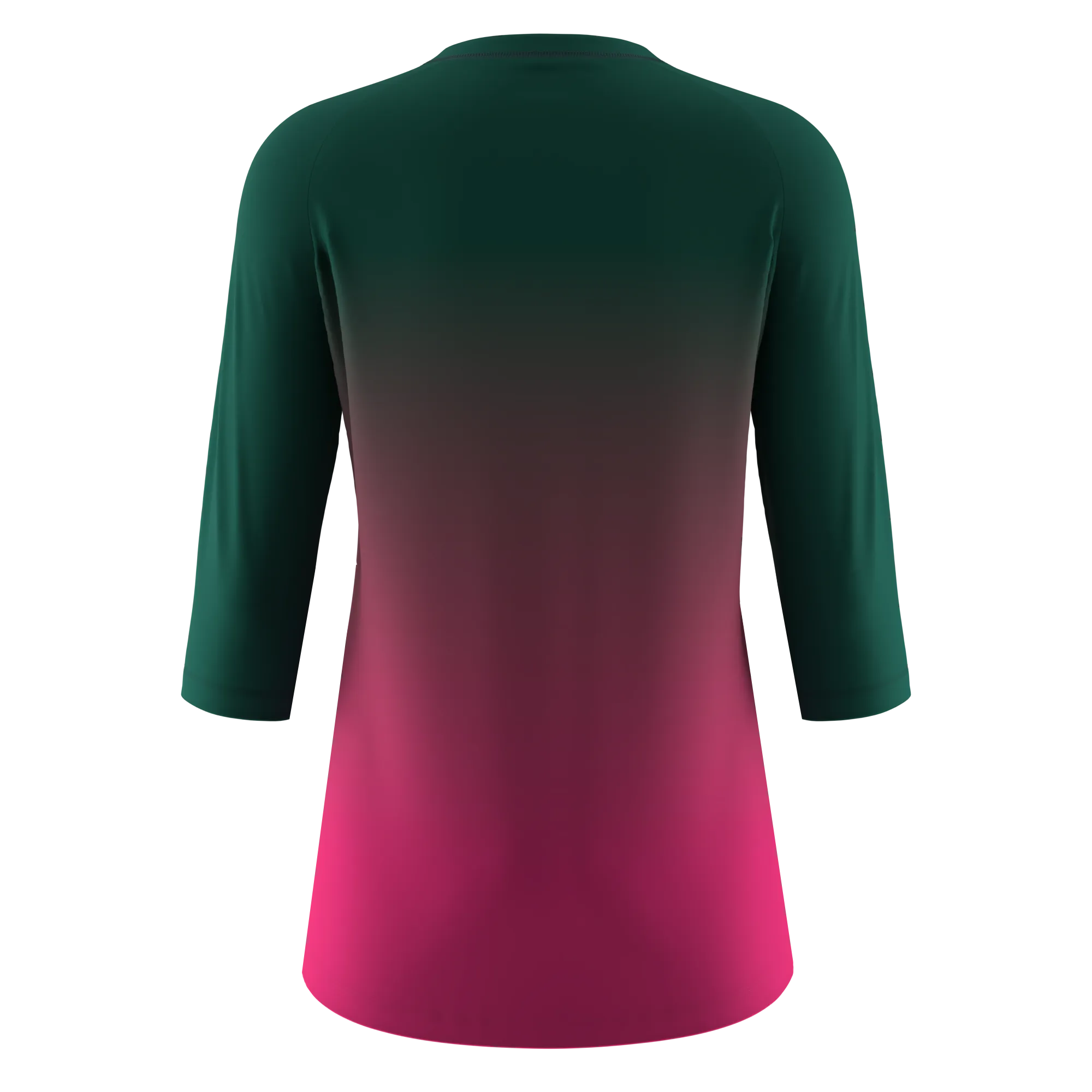 Ladies MTB Jersey -  Ombre Print 3/4 Sleeve in Green & Pink - PRE-ORDER