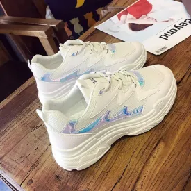 Lily  Modische Damensneaker in Wei