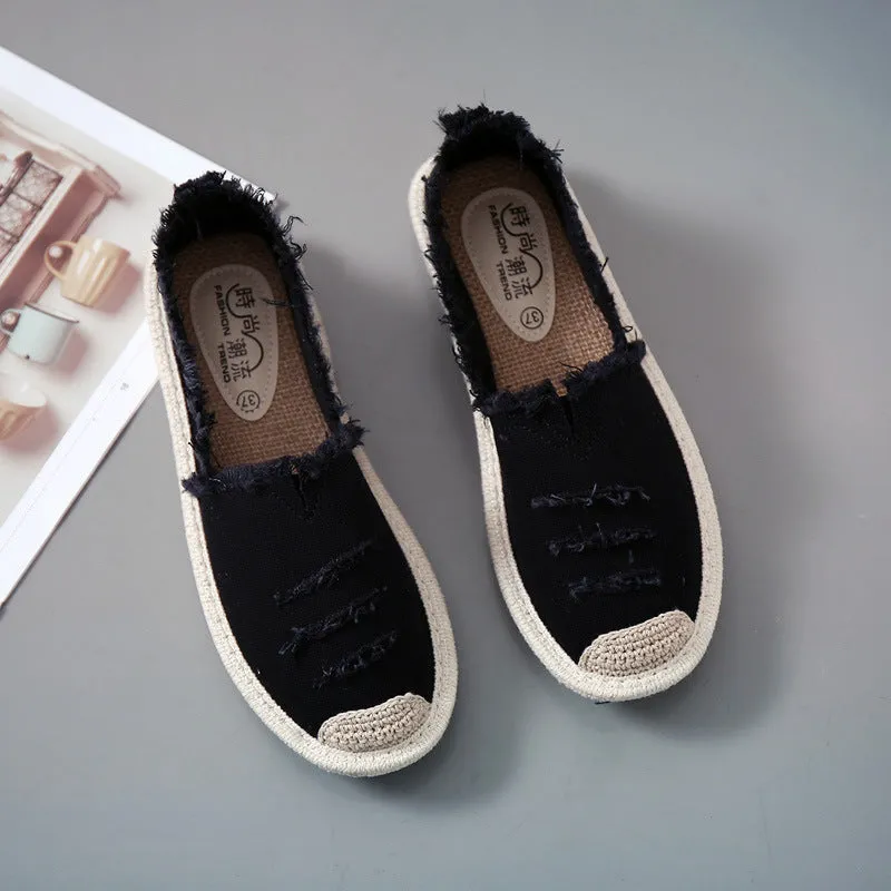Linda  Bequeme Damenschuhe im Fischerstil