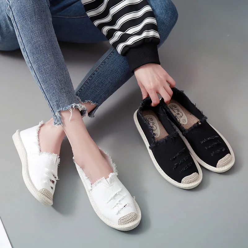 Linda  Bequeme Damenschuhe im Fischerstil