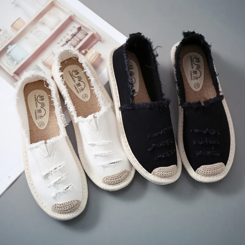 Linda  Bequeme Damenschuhe im Fischerstil