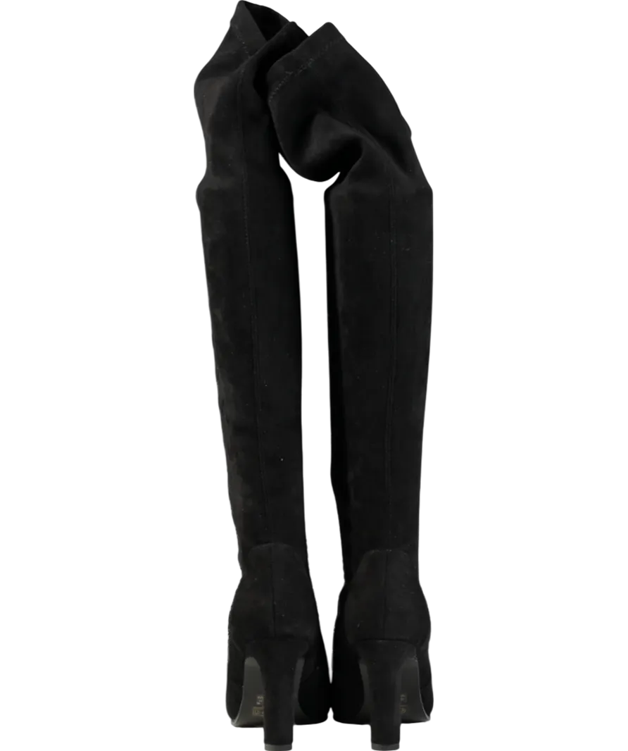 lipsy london Black Round Toe Faux-suede Boots UK 3 EU 36 👠