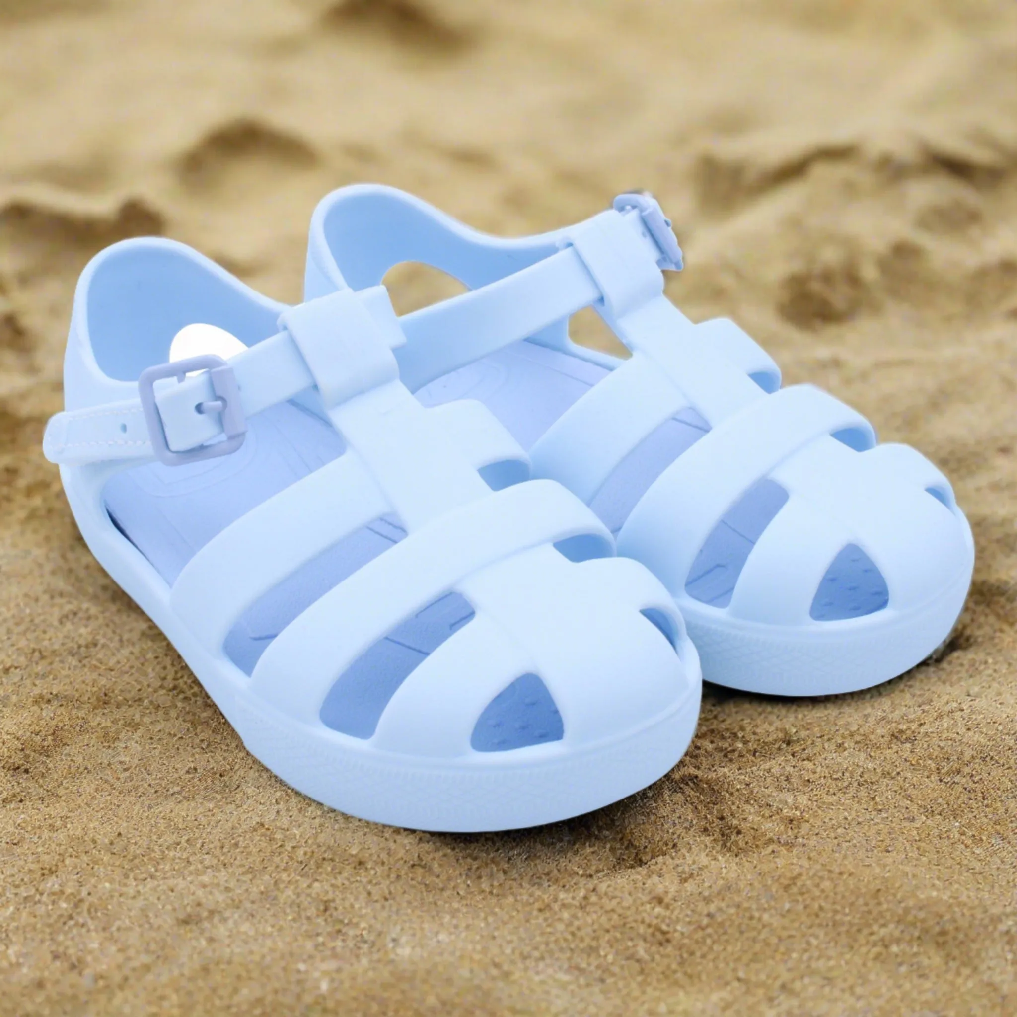 Marena Baby Blue Jelly Sandals