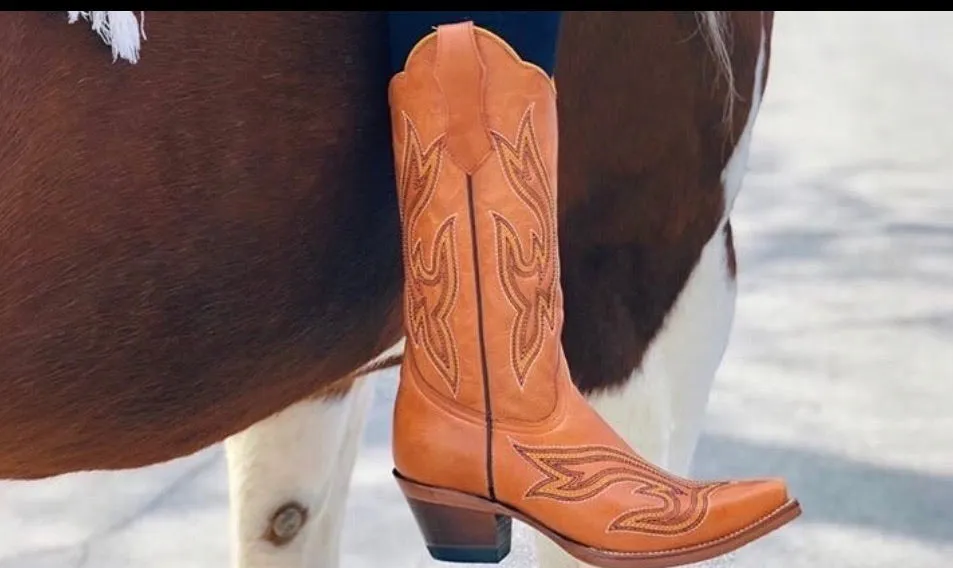 Planet Cowboy- Sissy L orange boots