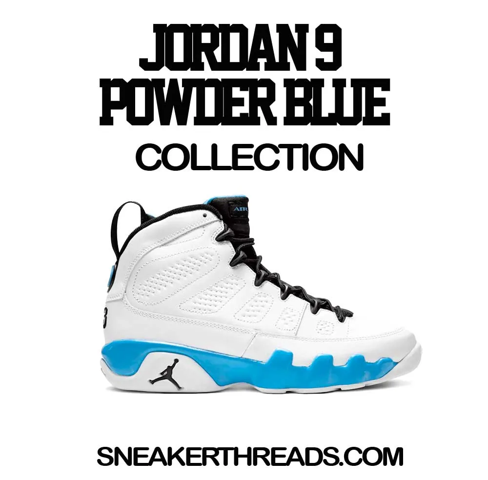 Retro 9 Powder Blue Airbrush Hoody