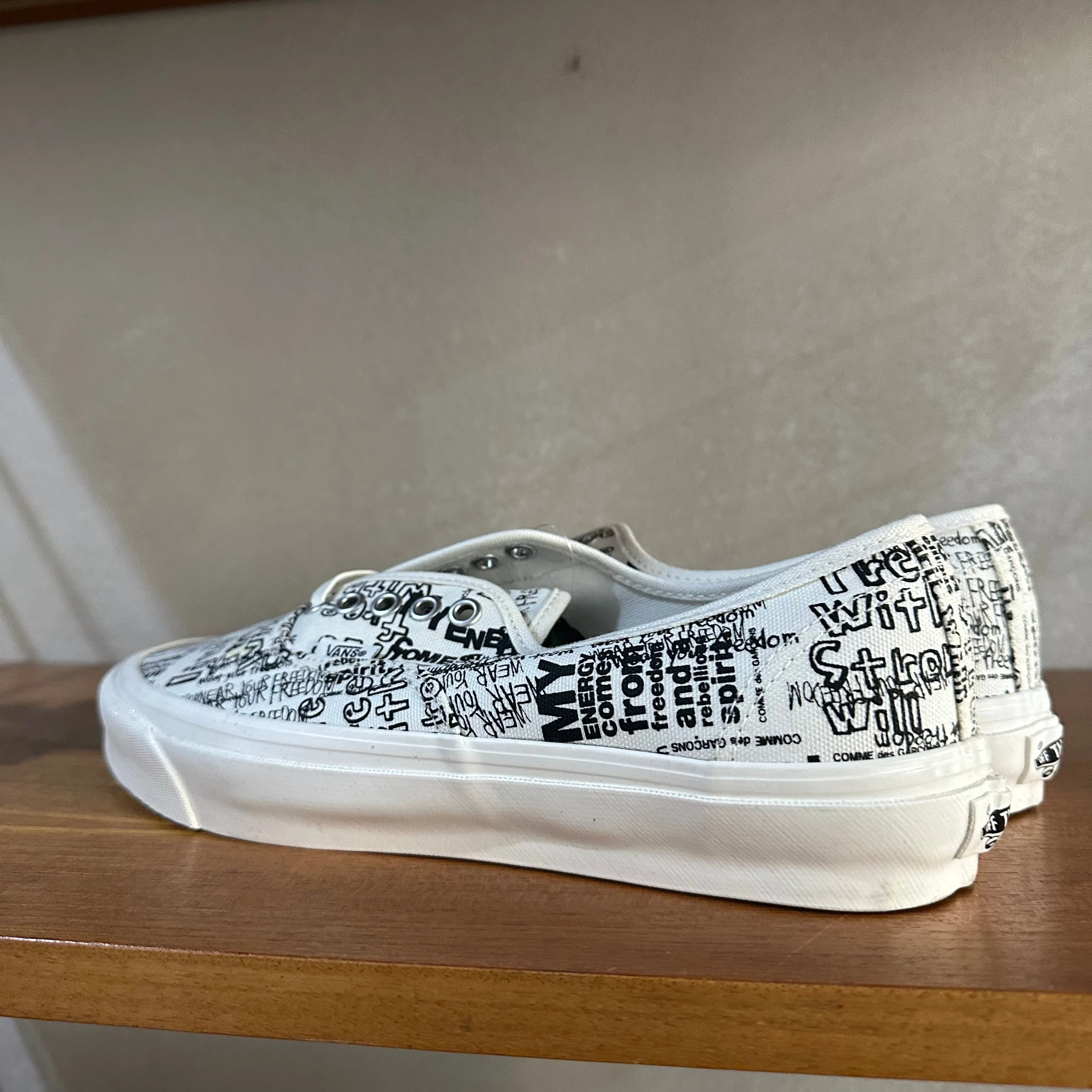 Vans X CDG OG Authentic LX Sneakers White / Black - UK 8