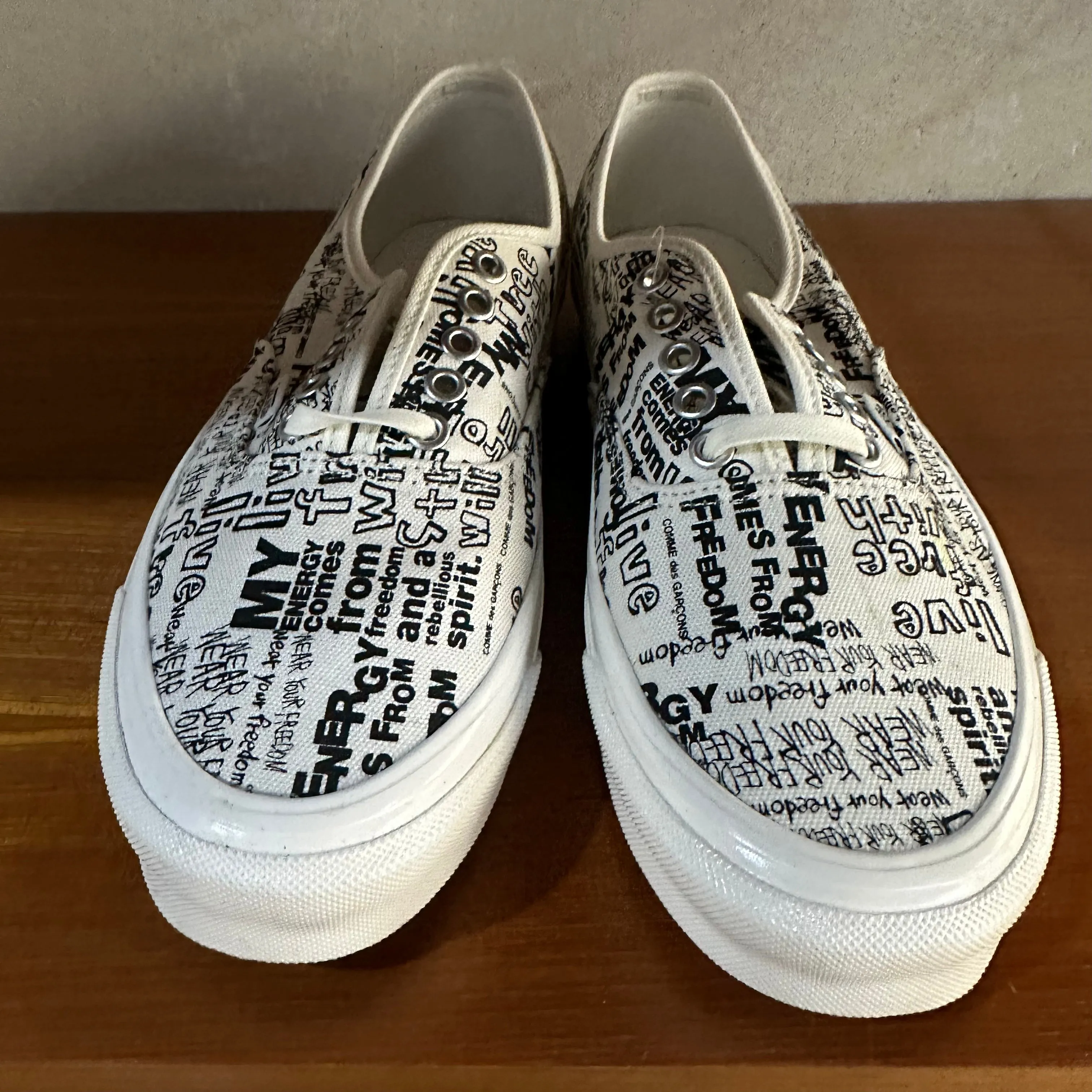 Vans X CDG OG Authentic LX Sneakers White / Black - UK 8
