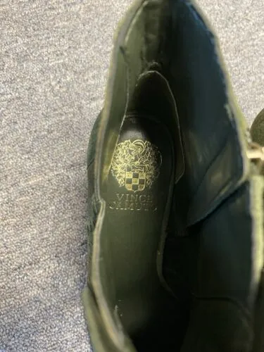 Vince Camuto Women Rotiena Pine Forest Green Suede Heels boots shoes sz 9.5