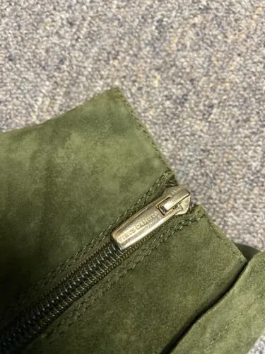 Vince Camuto Women Rotiena Pine Forest Green Suede Heels boots shoes sz 9.5
