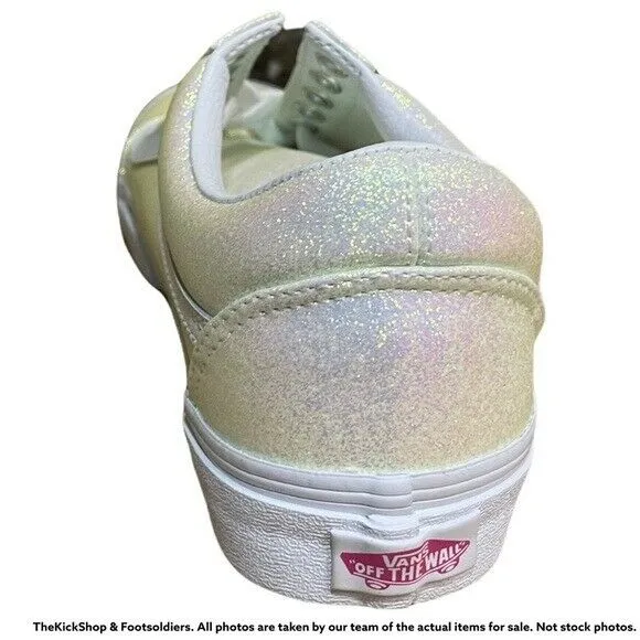 VN0A3WKT3UA1 VANS Old Skool UV Glitter (White) Men Size 7 | Women Size 8.5