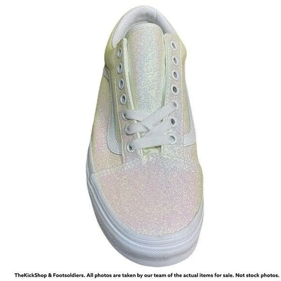 VN0A3WKT3UA1 VANS Old Skool UV Glitter (White) Men Size 7 | Women Size 8.5
